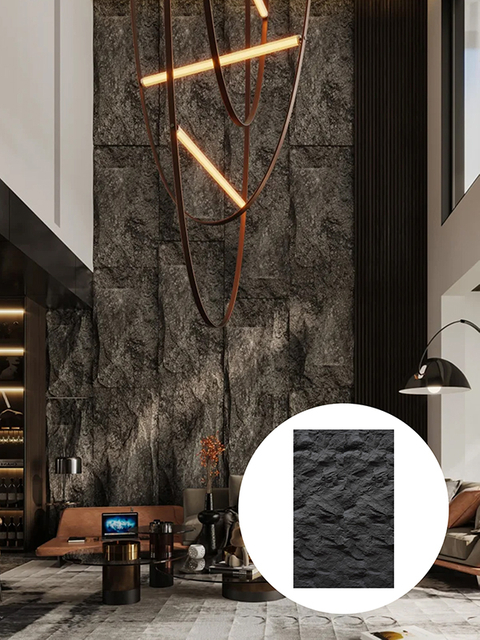 Feuilles de placage de qualit&eacute; sup&eacute;rieure en pierres flexibles d'int&eacute;rieur, imperm&eacute;ables et l&eacute;g&egrave;res