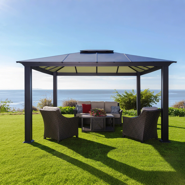 Aluminium-Pavillon-Hardtop-Terrassen&uuml;berdachung aus Metall f&uuml;r den Au&szlig;enbereich